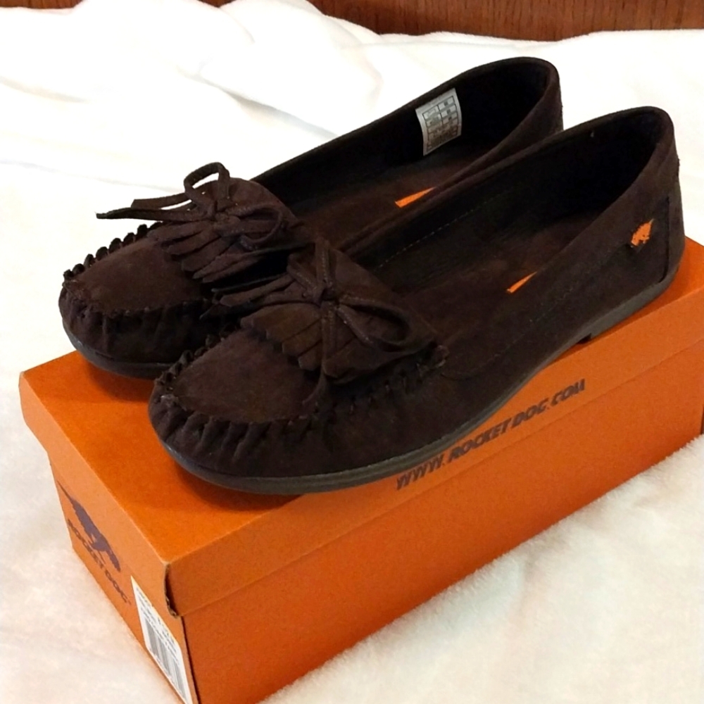 ROCKETDOG BRAND TRIBAL BROWN MOCASSINS shoes size 8.5